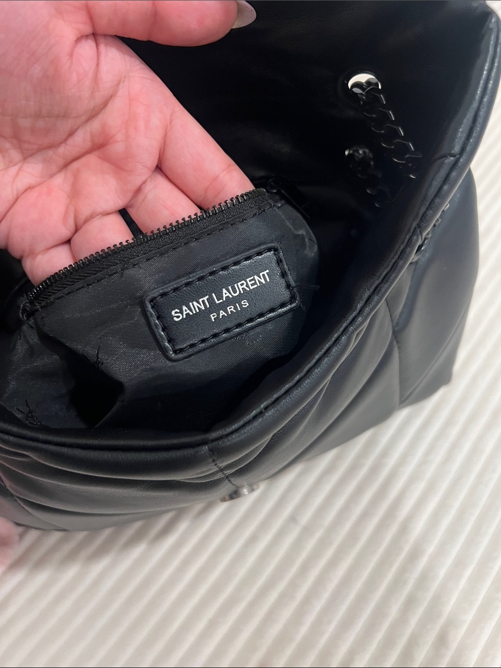 Quilted Chevon Leather Bag - Picture 8 of 8